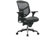  - Smile and Enjoy Executive Office Chair Medium Back with Leather Seat - 1