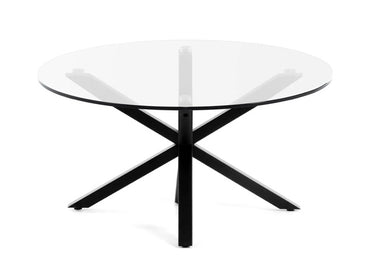 Como Premium Glass Top Round Coffee Table