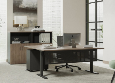 Just Right Height Adjustable Corner Workstation