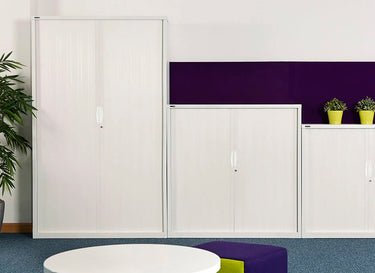 Sonic Tambour Sliding Door Storage Cabinet Metal