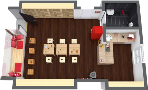 coffee shop layout