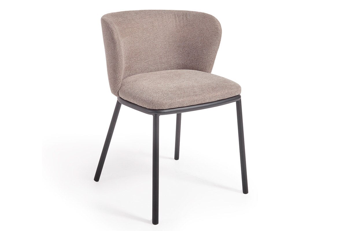 Como Cisel Chair - Chenille Fabric Como brown