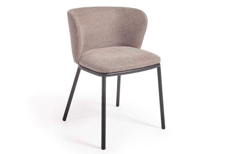 Como Cisel Chair - Chenille Fabric Como brown 