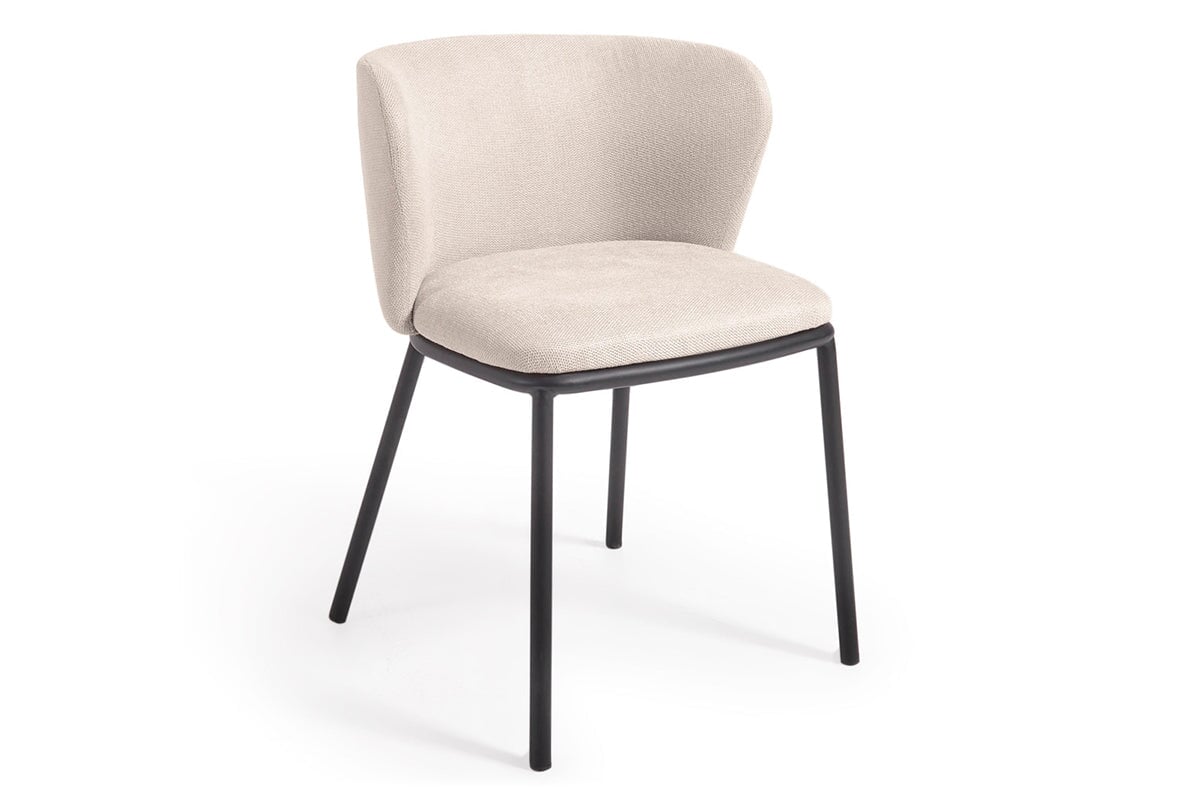 Como Cisel Chair - Chenille Fabric Como beige