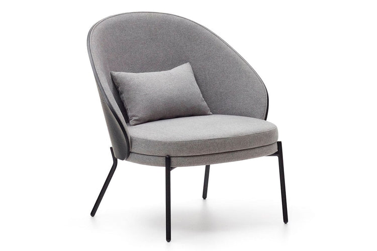 Como Eamy Armchair Como grey and black ash wood veneer 