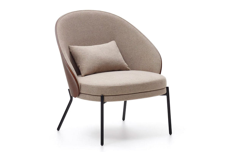 Como Eamy Armchair Como light brown and wenge ash wood veneer 