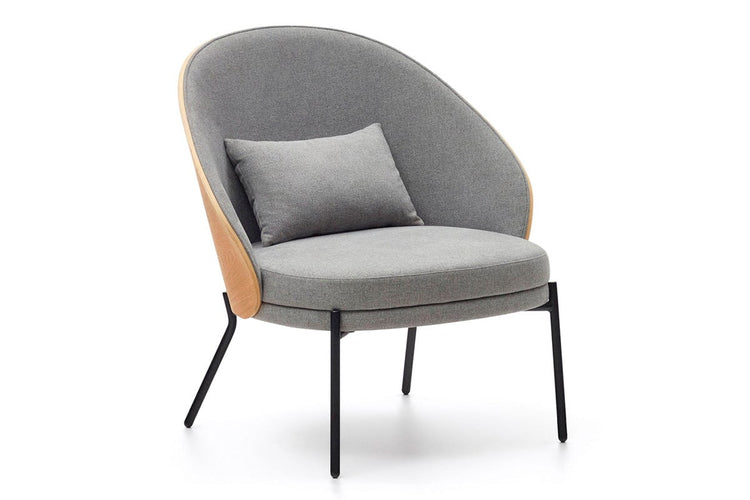 Como Eamy Armchair Como grey and natural ash wood veneer 