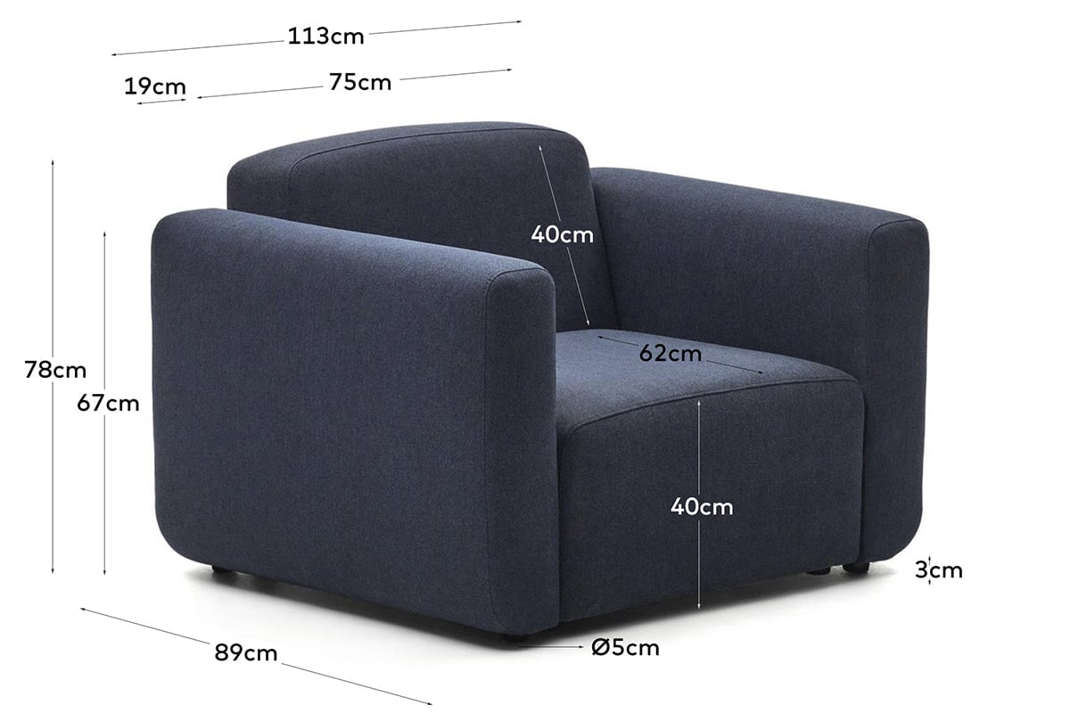 Como Nemo Modular Armchair-blue