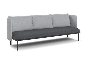 Cozy Triple Seater Low Back Lounge with Cushion Jasonl light grey