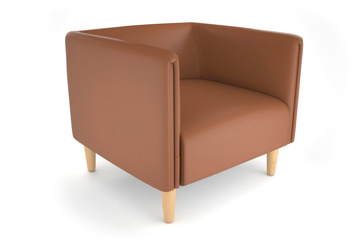 Drej 2.0 Lounge with Square Arms - Single Jasonl wood leg brown/PU 