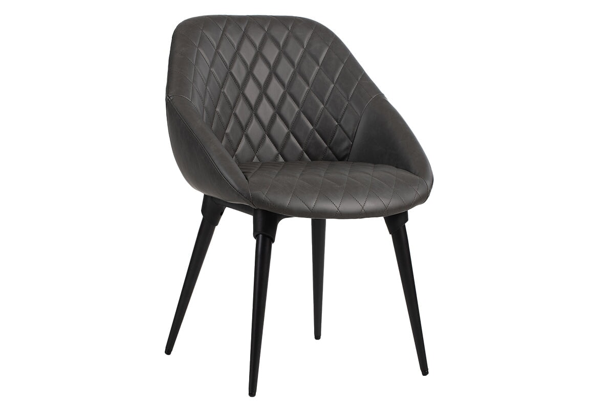 Bower 4 Leg Visitor Chair-dark grey PU