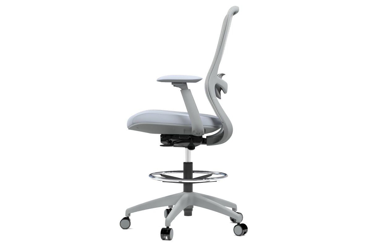 Falcon 2.0 Ergonomic Mesh Drafting Chair-light grey