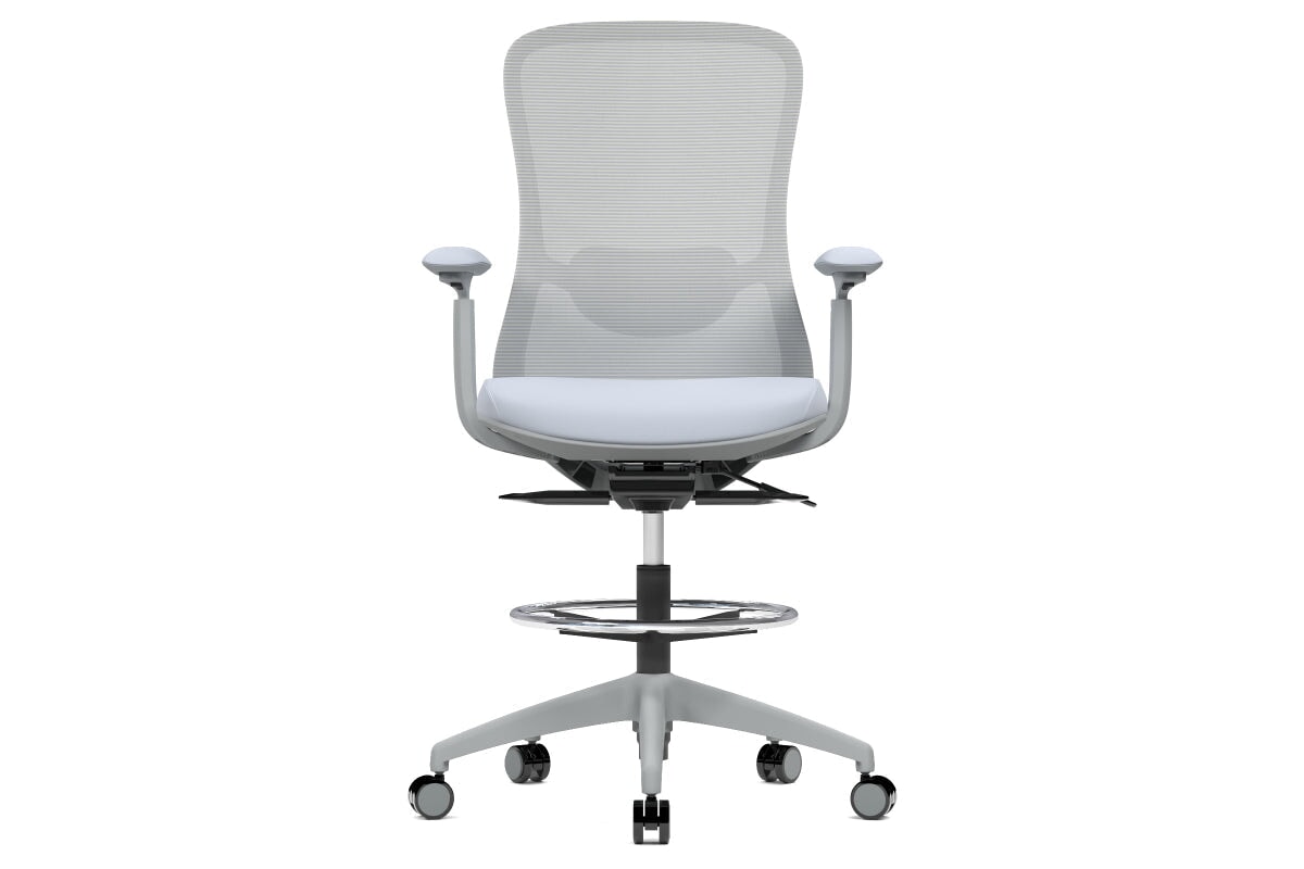 Falcon 2.0 Ergonomic Mesh Drafting Chair-light grey