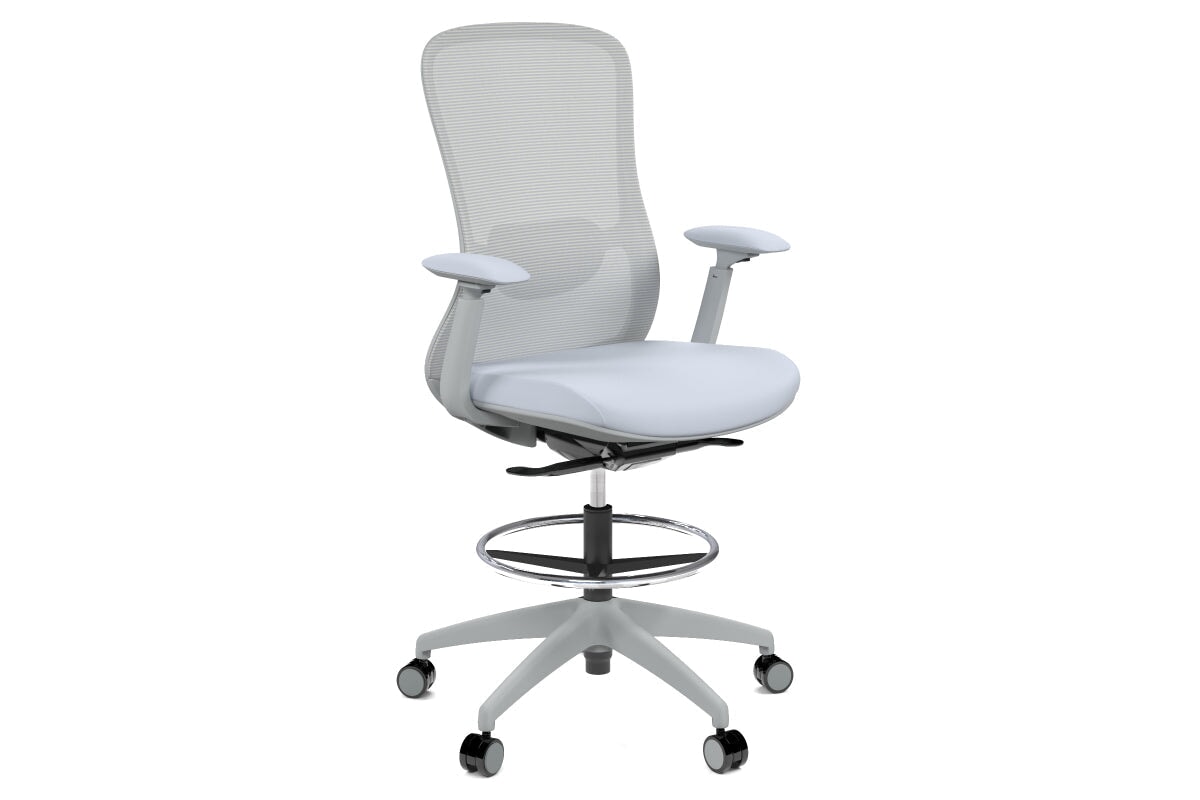 Falcon 2.0 Ergonomic Mesh Drafting Chair-light grey