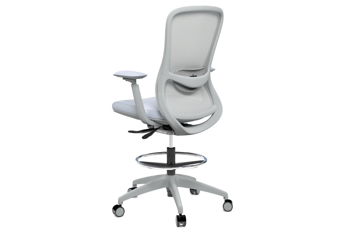 Falcon 2.0 Ergonomic Mesh Drafting Chair-light grey