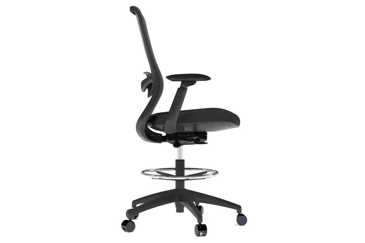 Falcon 2.0 Ergonomic Mesh Drafting Chair-light grey