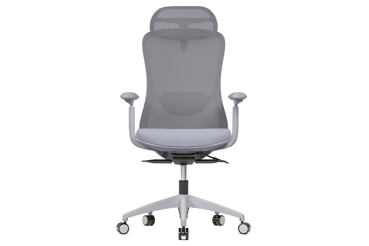 Falcon 2.0 Ergonomic Mesh Office Chair with Headrest-light grey