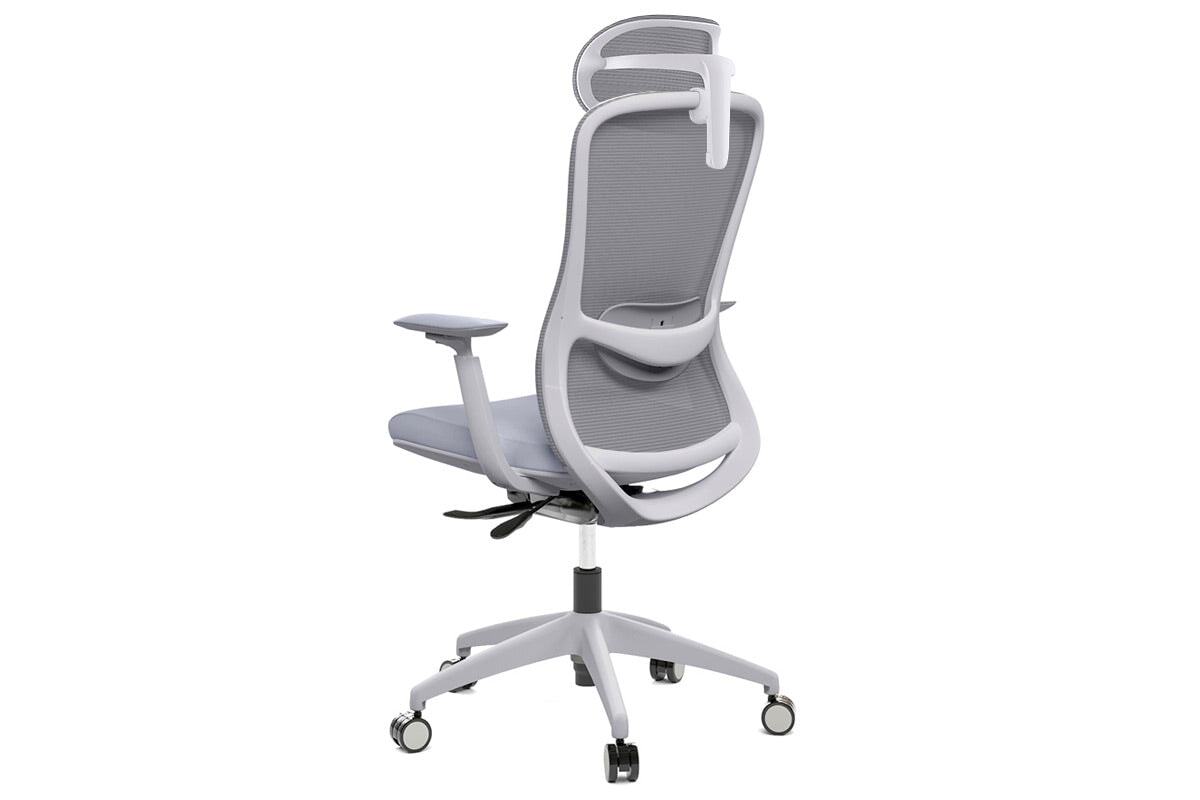 Falcon 2.0 Ergonomic Mesh Office Chair with Headrest-light grey