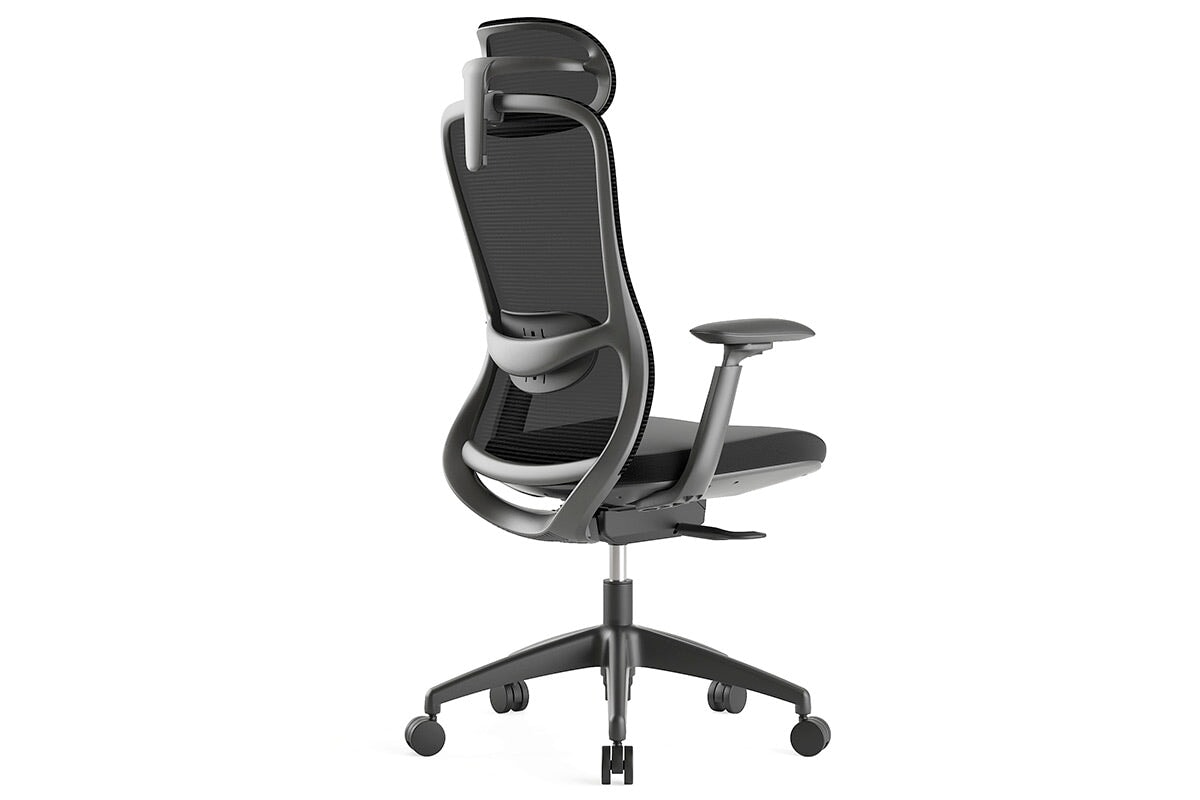 Falcon 2.0 Ergonomic Mesh Office Chair with Headrest-light grey