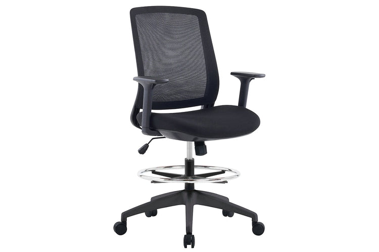 Finch Ergonomic Mesh Drafting Chair Jasonl black height adjustable arms 