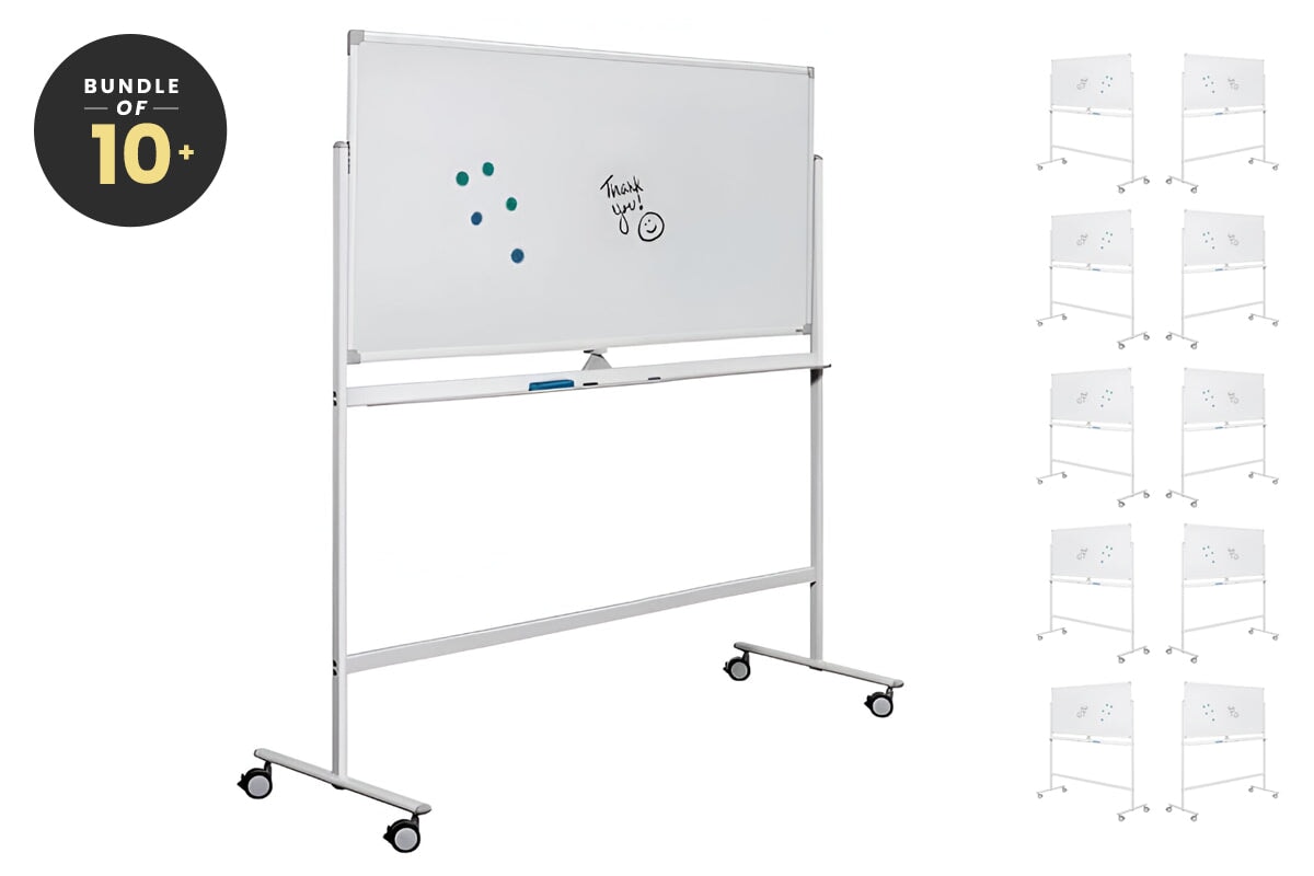 JasonL Mobile Magnetic Whiteboard Double Sided Pivoting - Bulk Jasonl