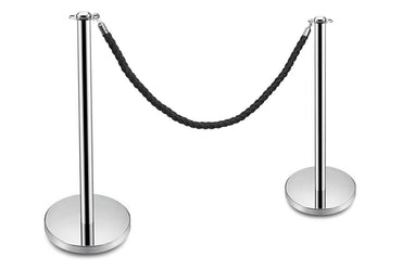 JasonL Rope Barrier Bollard - Silver Set of 2 Jasonl none