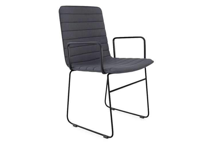 Lark Conference/Training Chair - Sled Base Jasonl dark grey/fabric arms 