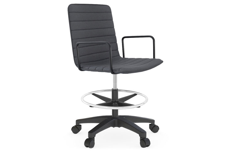 Lark Drafting Swivel Chair Jasonl dark grey/fabric arms 