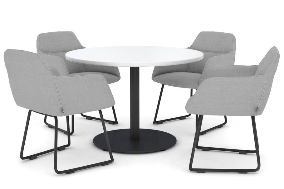 Environmental image of Mcduck Arm Chair - Black Sled Base