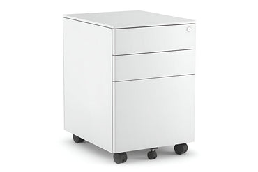Mobile Pedestal with Filing Drawers Metal Jasonl white none