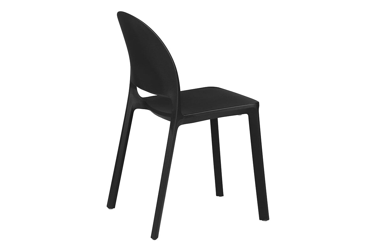 Mona Stacking Chair PP Seat and Back-black