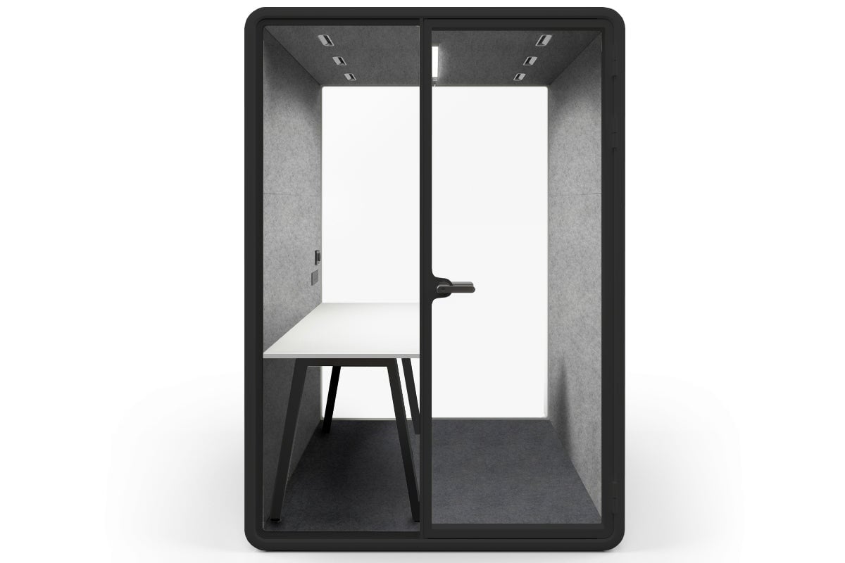 Nest Room Booth with Quadro A Table [Echo Panel] Jasonl black light grey none