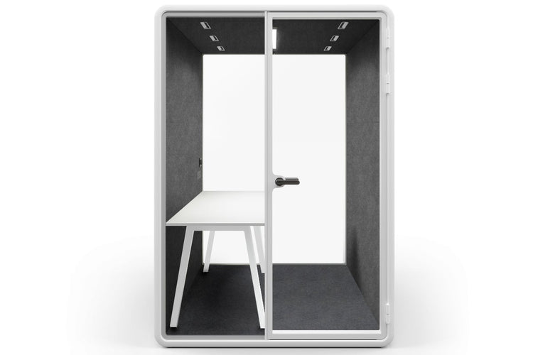 Nest Room Booth with Quadro A Table [Echo Panel] Jasonl white dark grey none