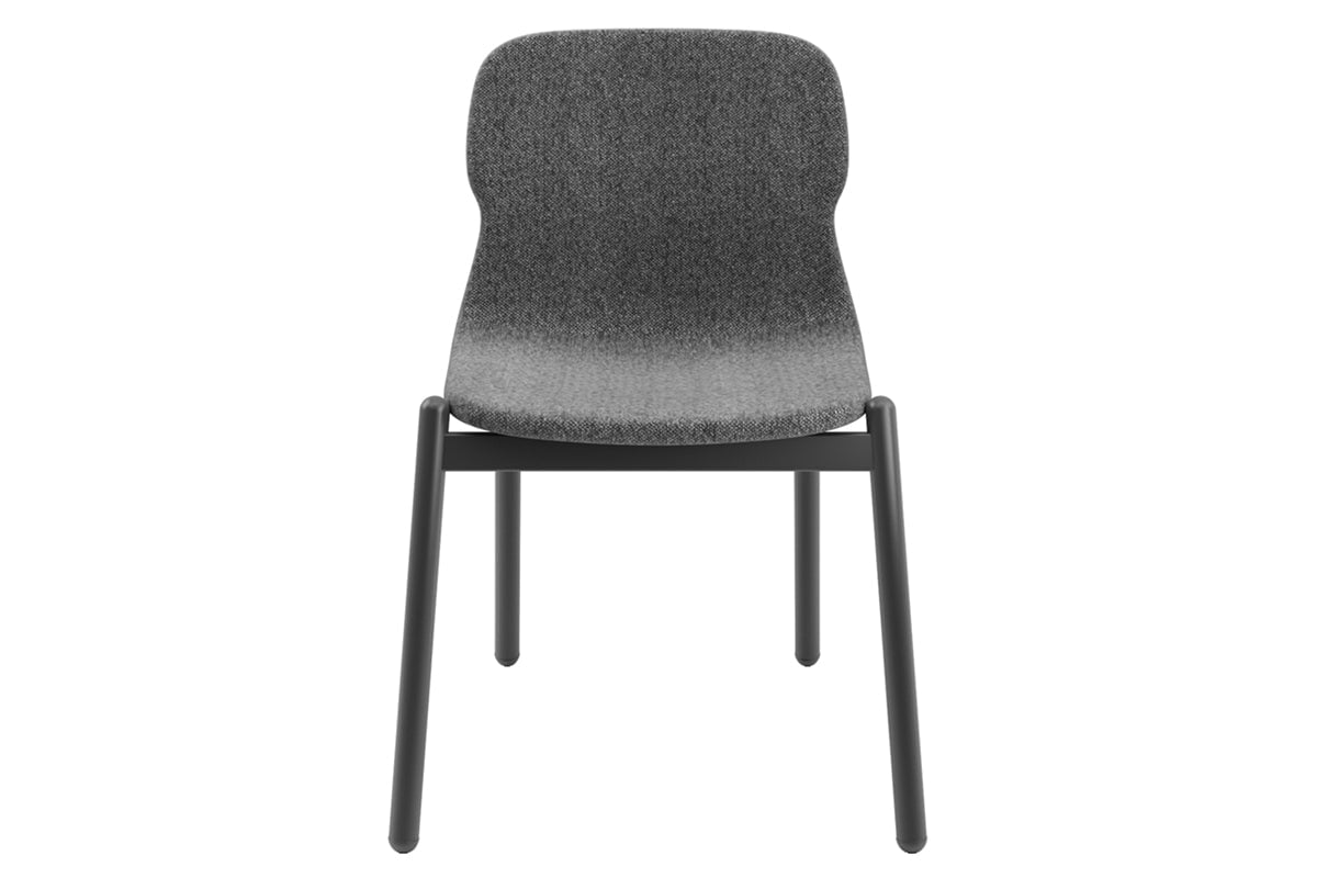 Sammy Fabric Chair  - 4 Leg Base-dark grey