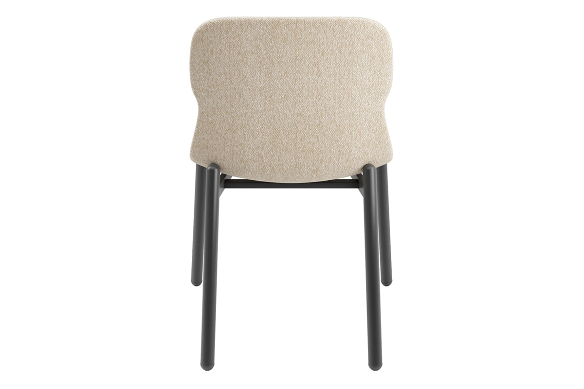 Sammy Fabric Chair  - 4 Leg Base-dark grey