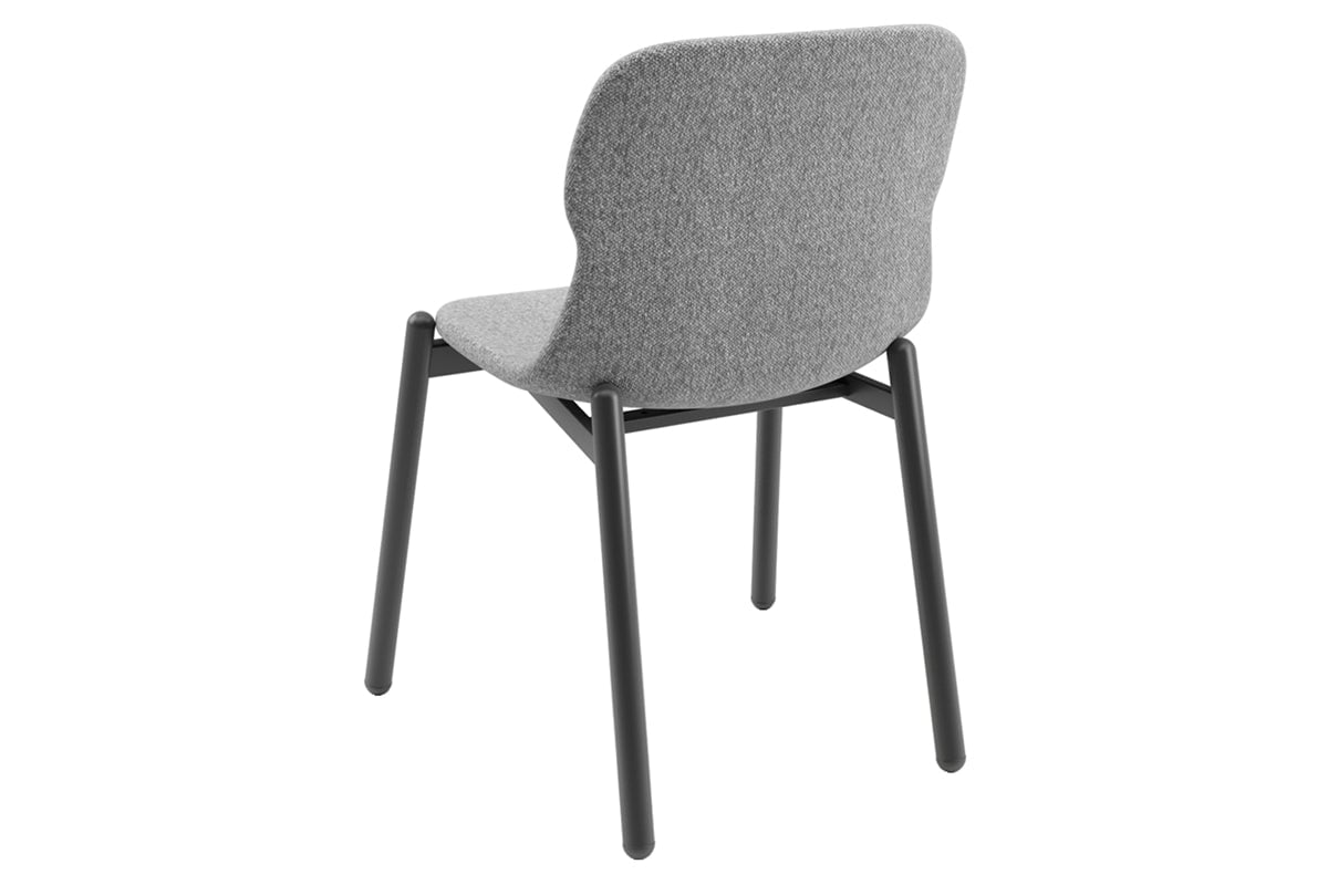Sammy Fabric Chair  - 4 Leg Base-dark grey