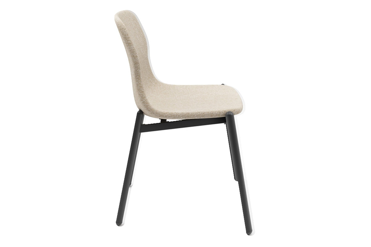 Sammy Fabric Chair  - 4 Leg Base-dark grey