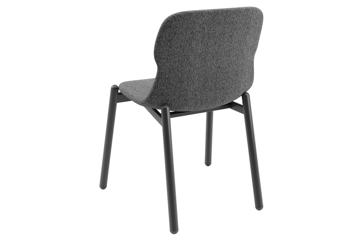 Sammy Fabric Chair  - 4 Leg Base-dark grey