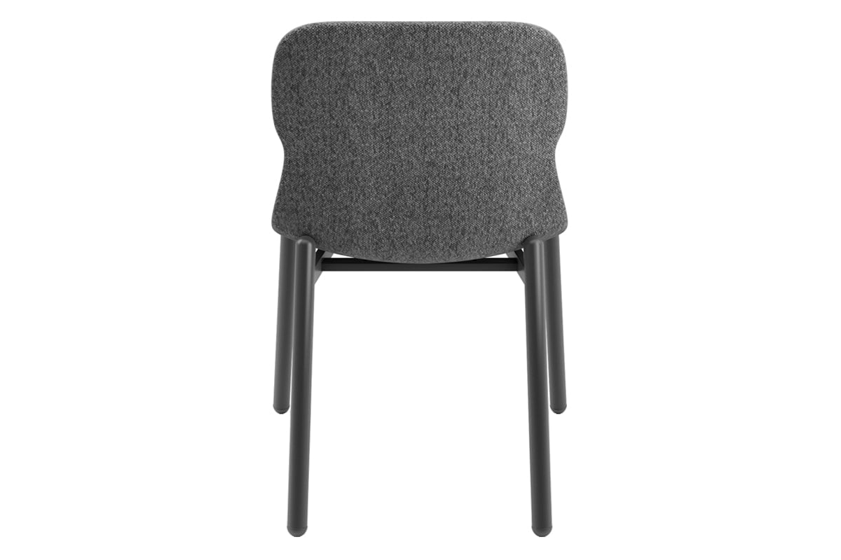 Sammy Fabric Chair  - 4 Leg Base-dark grey