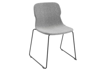 Sammy Fabric Chair - Sled Base Jasonl black light grey
