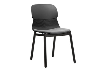 Sammy Plastic Chair - 4 Leg Jasonl black with pad