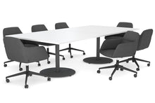 Sapphire Rectangle Boardroom Table - Disc Base [2400L x 1200W]