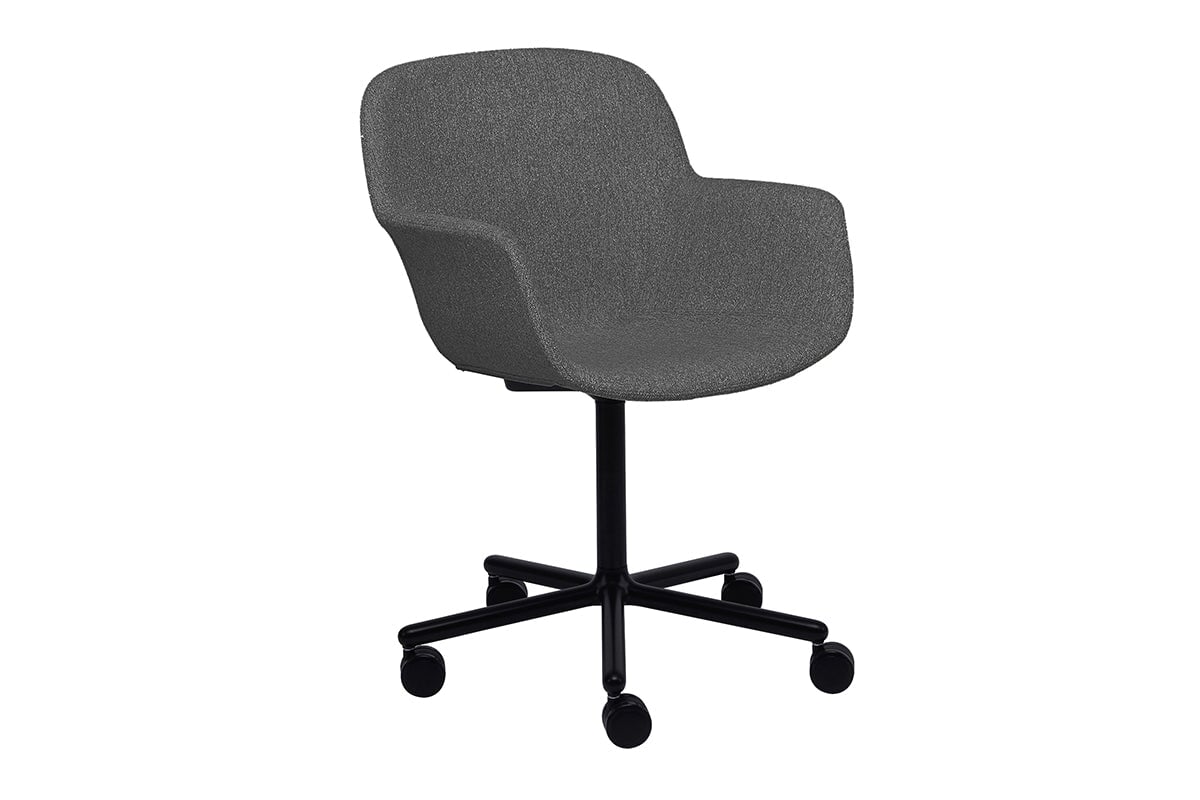 Tommy Tub Fabric Chair - Swivel Base Jasonl dark grey