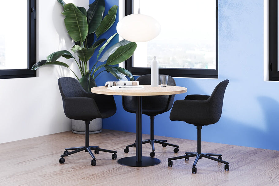 Environmental image of Tommy Tub Fabric Chair - Swivel Base