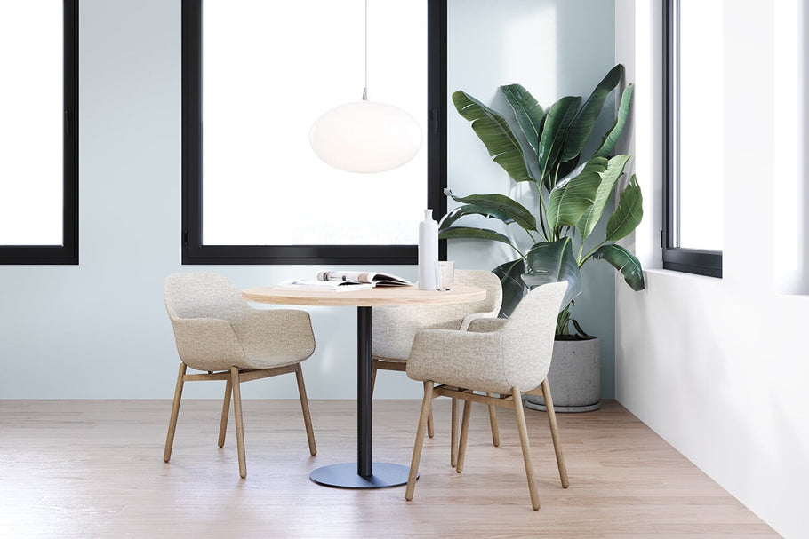 Environmental image of Tommy Tub Fabric Chair - Wooden Base