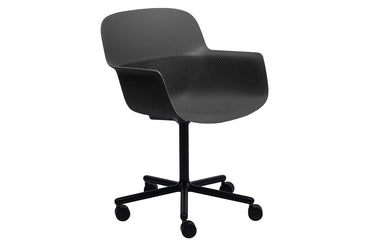Tommy Tub Plastic Chair - Swivel Base Jasonl black