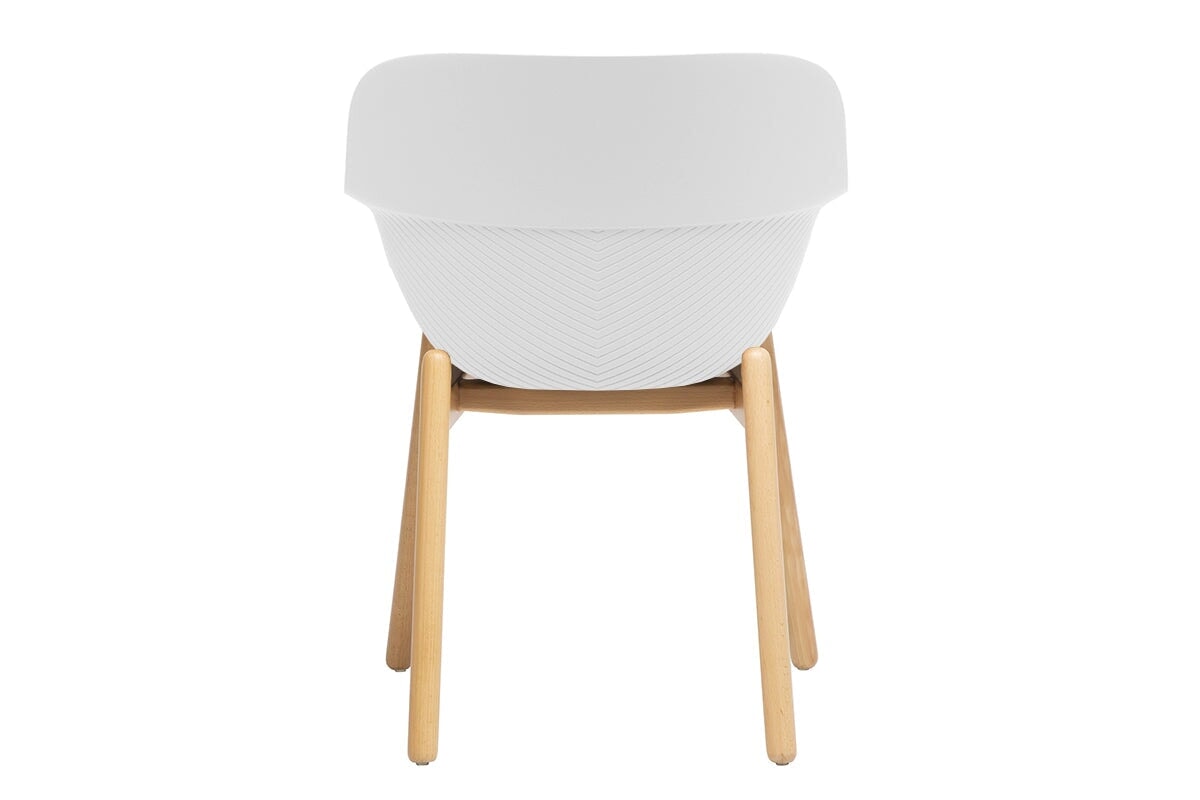 Tommy Tub Plastic Chair - Wooden Leg Jasonl