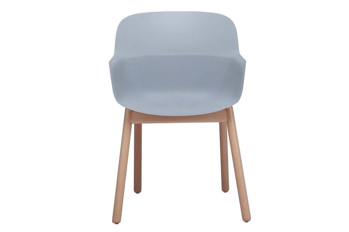 Tommy Tub Plastic Chair - Wooden Leg Jasonl
