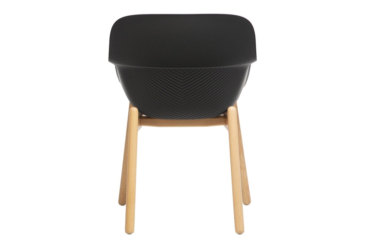 Tommy Tub Plastic Chair - Wooden Leg Jasonl