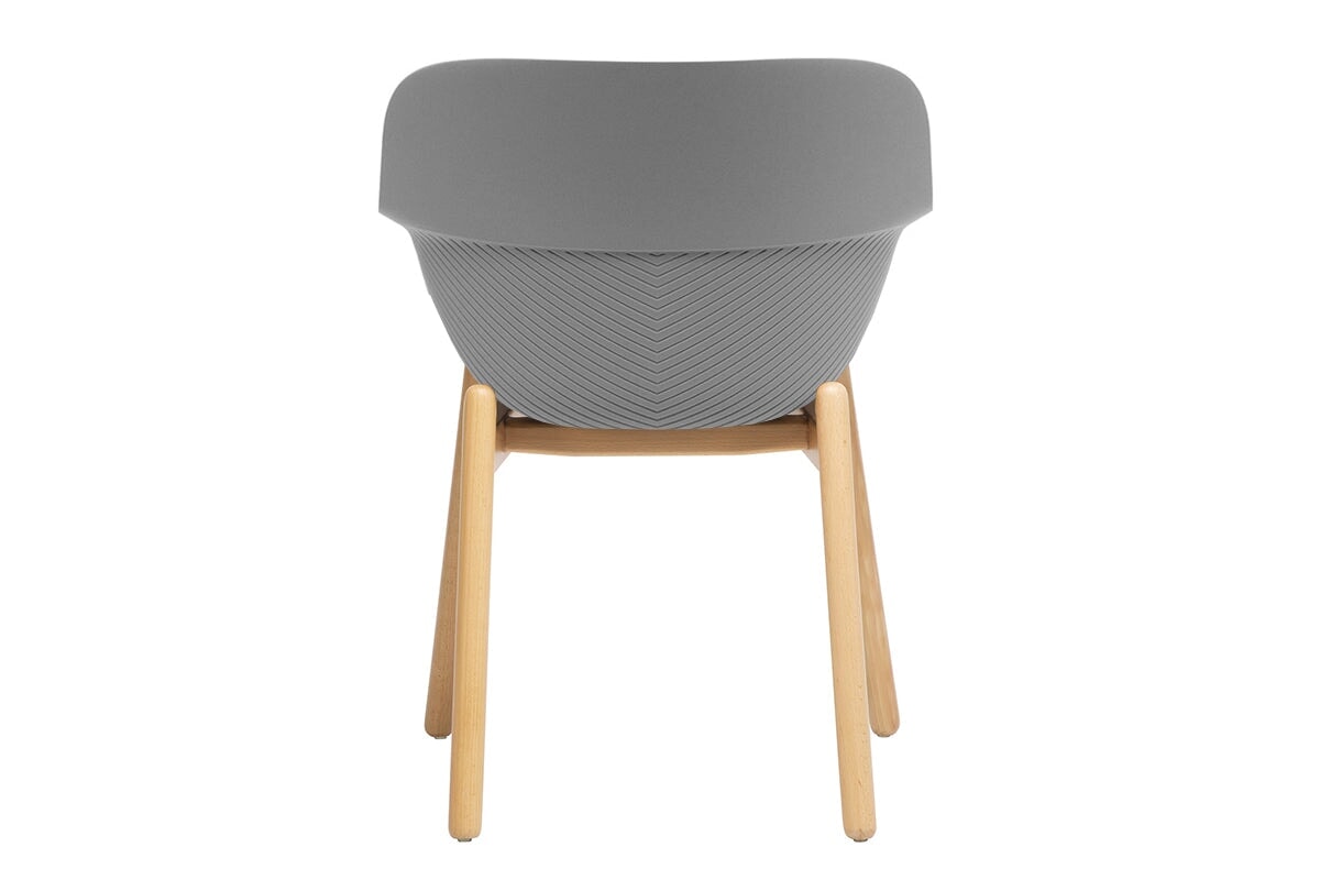 Tommy Tub Plastic Chair - Wooden Leg Jasonl